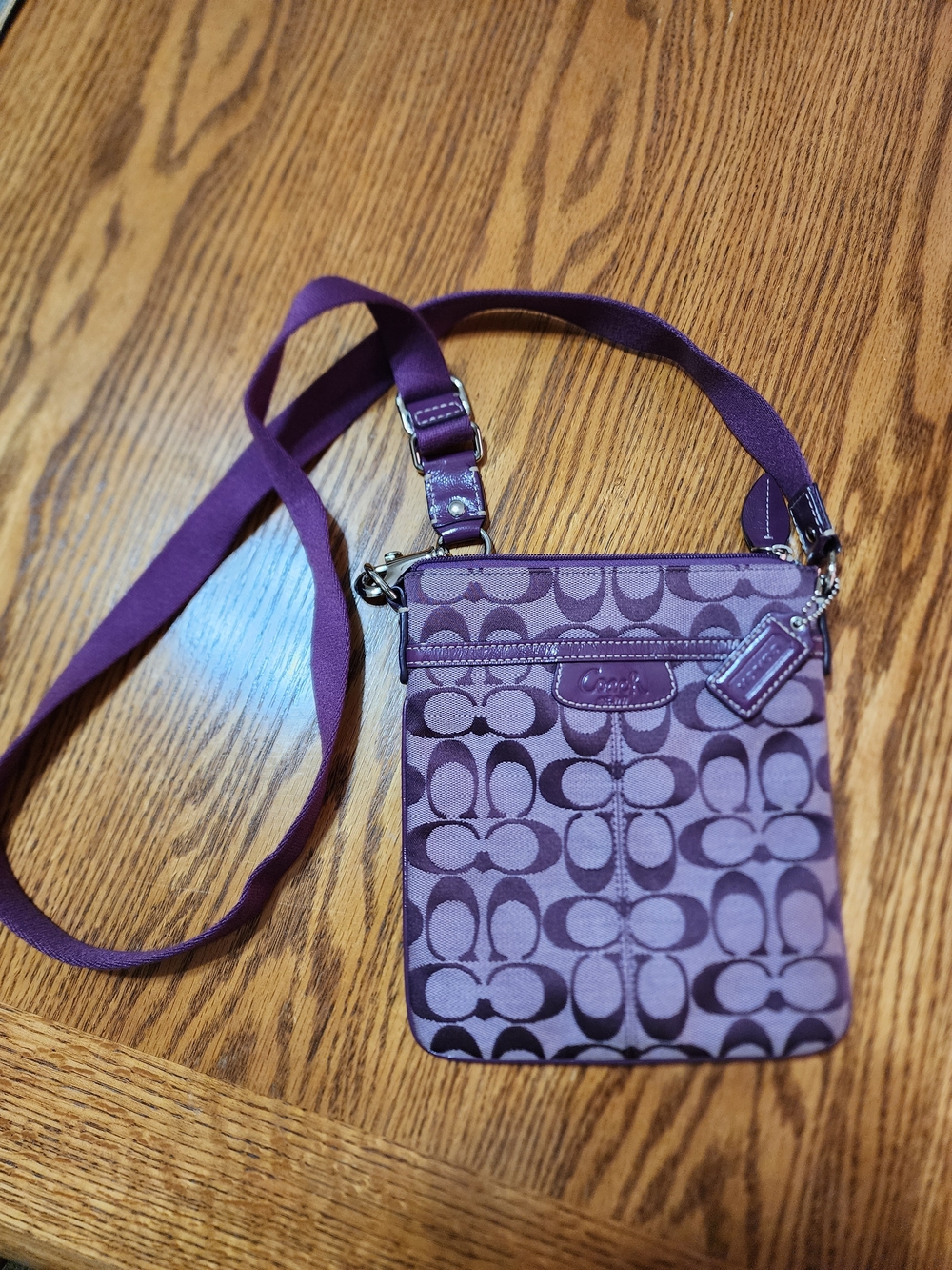 Coach Purple Signature Crossbody Bag